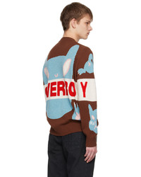 Pull à col rond marron Charles Jeffrey Loverboy