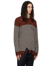 Pull à col rond marron Charles Jeffrey Loverboy