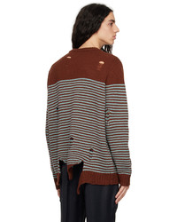 Pull à col rond marron Charles Jeffrey Loverboy