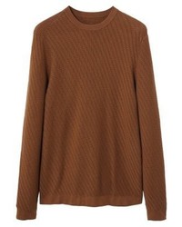 Pull à col rond marron Mango