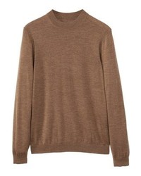 Pull à col rond marron Mango