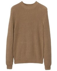 Pull à col rond marron Mango