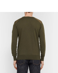 Pull à col rond matelassé olive Belstaff