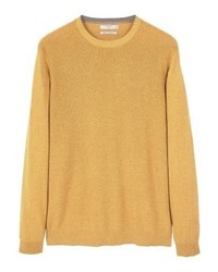 Pull à col rond moutarde Mango