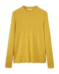 Pull à col rond moutarde Mango