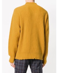 Pull à col rond moutarde MSGM