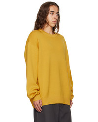 Pull à col rond moutarde Acne Studios