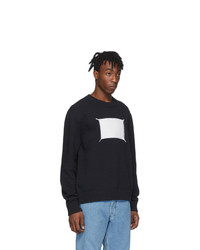 Pull à col rond noir et blanc Maison Margiela