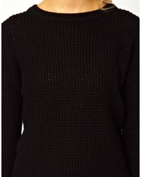 Pull à col rond noir Asos