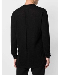 Pull à col rond noir Rick Owens