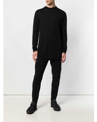 Pull à col rond noir Rick Owens