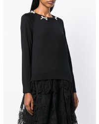 Pull à col rond noir Simone Rocha