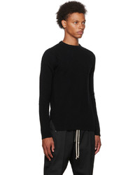 Pull à col rond noir Rick Owens