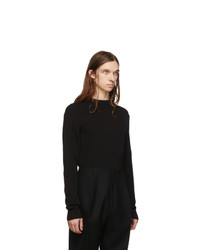 Pull à col rond noir Bottega Veneta