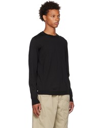 Pull à col rond noir Maison Margiela