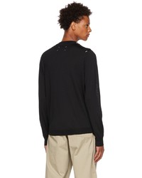 Pull à col rond noir Maison Margiela