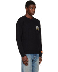 Pull à col rond noir Heron Preston