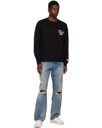 Pull à col rond noir Heron Preston