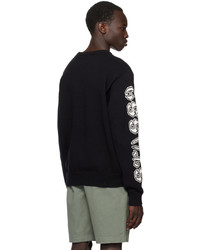 Pull à col rond noir Stussy