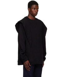 Pull à col rond noir Raf Simons