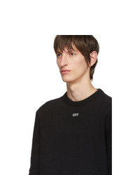 Pull à col rond noir Off-White