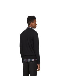 Pull à col rond noir Burberry