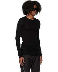 Pull à col rond noir Rick Owens