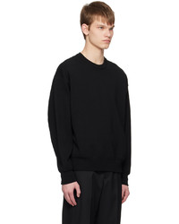 Pull à col rond noir Solid Homme