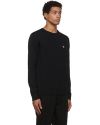 Pull à col rond noir MAISON KITSUNÉ