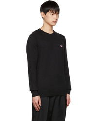 Pull à col rond noir MAISON KITSUNÉ