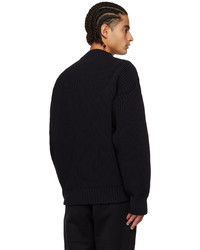 Pull à col rond noir Sacai