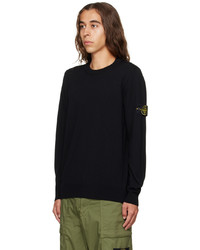 Pull à col rond noir Stone Island