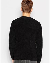 Pull à col rond noir Asos