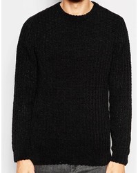 Pull à col rond noir Asos