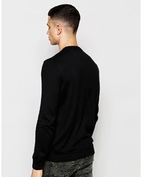 Pull à col rond noir Asos