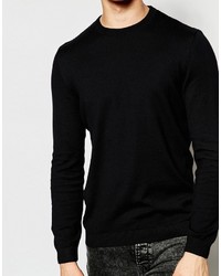 Pull à col rond noir Asos