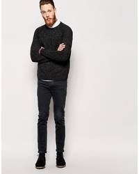 Pull à col rond noir Asos