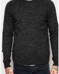 Pull à col rond noir Asos