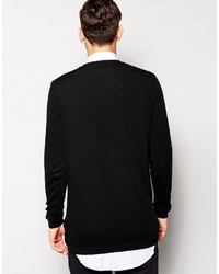 Pull à col rond noir Asos