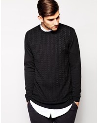 Pull à col rond noir Asos