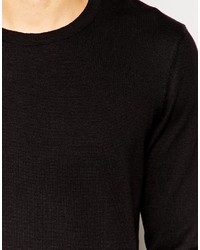 Pull à col rond noir Asos