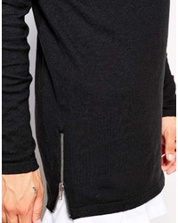 Pull à col rond noir Asos