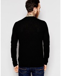 Pull à col rond noir Asos