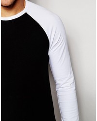 Pull à col rond noir Asos