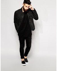 Pull à col rond noir Asos