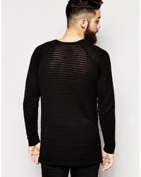 Pull à col rond noir Asos