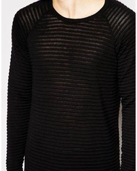 Pull à col rond noir Asos