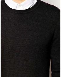 Pull à col rond noir Asos