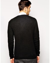 Pull à col rond noir Asos