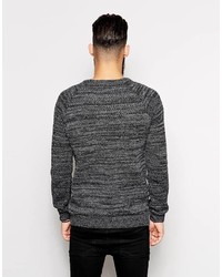 Pull à col rond noir Asos